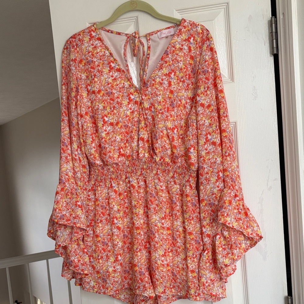 Pink Lily Vibrant Floral Dress